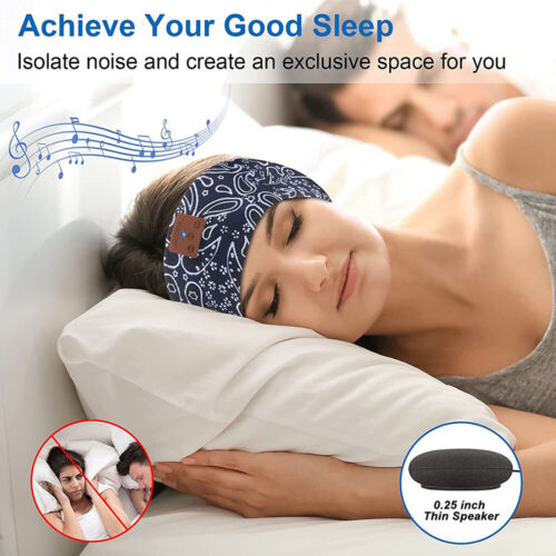 Sleep Headphones Music Sleeping Mask Headphones Wireless Bluetooth Sports Headba - Picture 4 of 21
