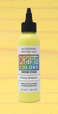 Greenish Yellow Wood Stain - Crafty Colors Vibrant Water Based Wood Stains