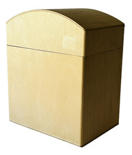 Unfinished Hinged Box with Arched Top Ready t...