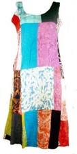 Fairtrade Patchwork Bright Travel Summer Dress 511 S M L XL 8 10 12 14 16