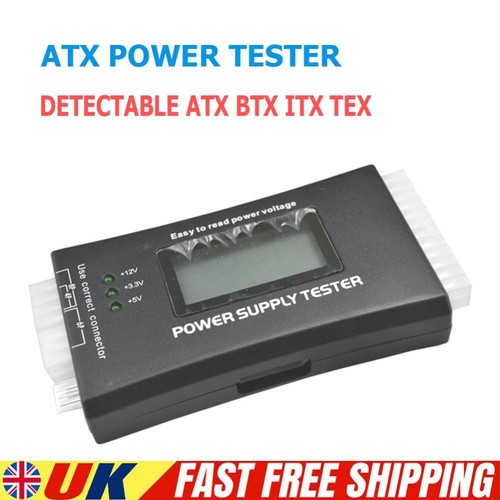 Aluminum Alloy Power Supply Tester LCD Display Multifunction for ATX BTX ITX TFX