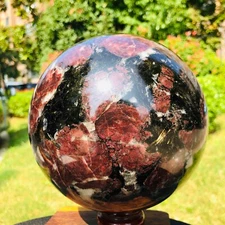 11.68LB Natural astrophyllite quartz "fireworks stone" crystal ball therapy 145