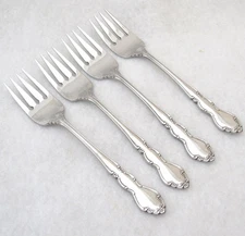 Oneida Dover Salad Forks Cube Stainless Steel Set of four