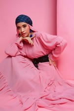 Modest dresses for women, dress + belt and plain veil, guest dresses, maxi dress