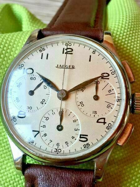 Rare Jaeger, No LeCoultre Chronograph 1942 High Grade Universal G. Caliber 285