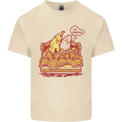 A Naked Banana Cold in Bed Herren Baumwolle T-Shirt Tee Oberteil