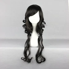 Long Cosplay Wig Party Wigs Full Synthetic Hair 70cm/27.5" Resistant Black