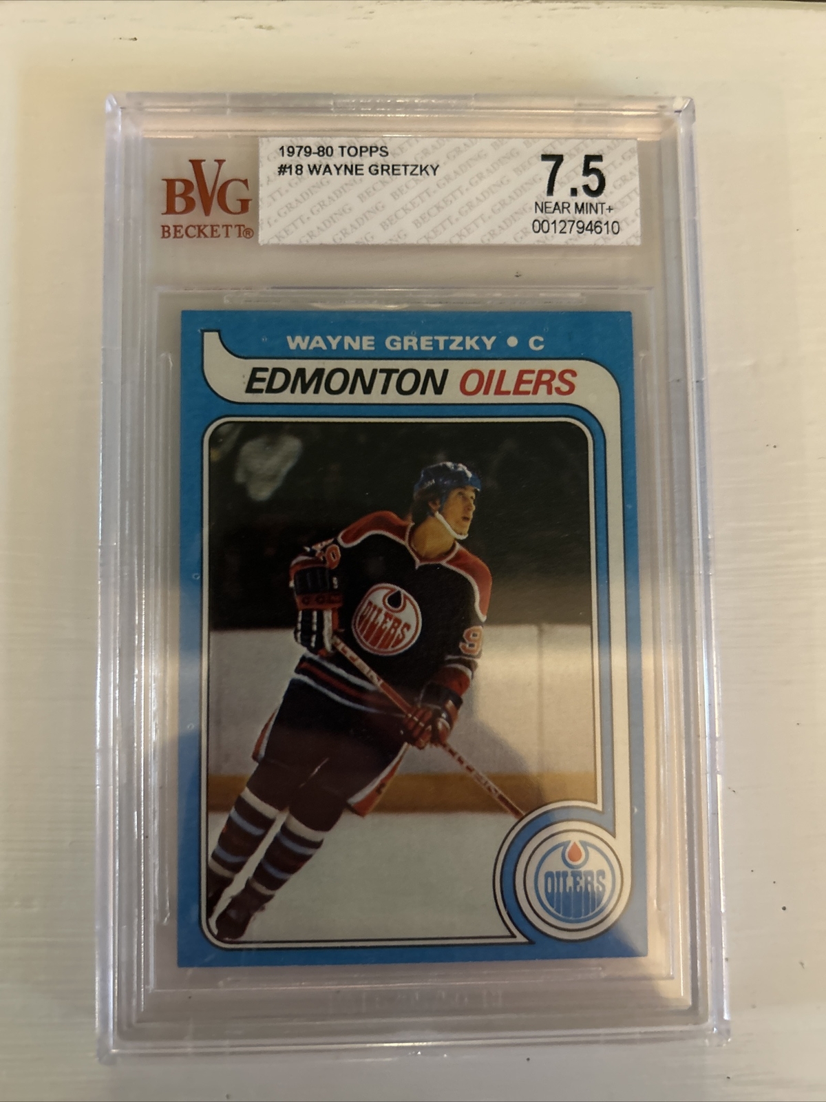 1979 Topps Wayne Gretzky Rookie RC #18 Bvg 7.5 Oilers