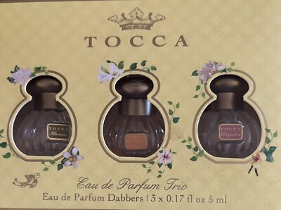 New In Box Tocca Eau De Parfum Perfume Dabbers Trio Gift Set mini .17oz x 3 5ml