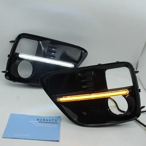 Lámpara de señal de giro LED secuencial DRL luces de bisel antiniebla para Subaru WRX STI 2015-17 - Imagen 5 de 7