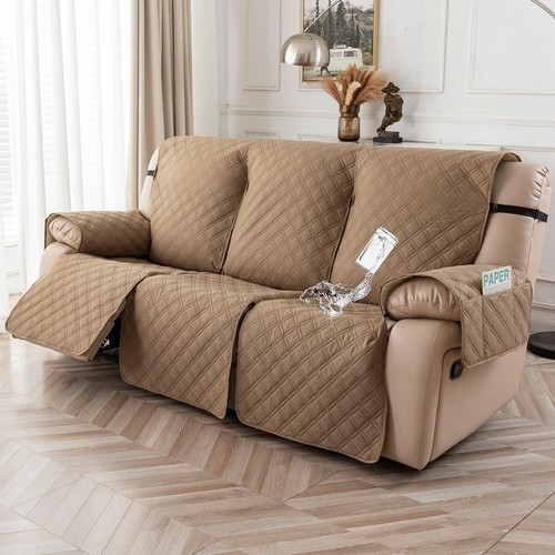 Waterproof non-slip sofa cover recliner 3 seats, furniture protection decoration - Picture 7 of 94