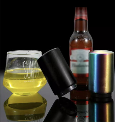 Stainless Steel Automatic Beer Bottle Opener Push Down Opener for Wine Beer Soda