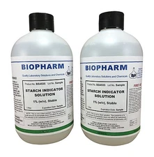 Starch Indicator Solution 1% for Iodometric Analysis 2-Pack 500ml each 