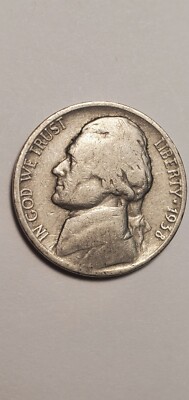 ニッタ 1938 Jefferson Nickel - No Mint Mark *Rare* | eBay