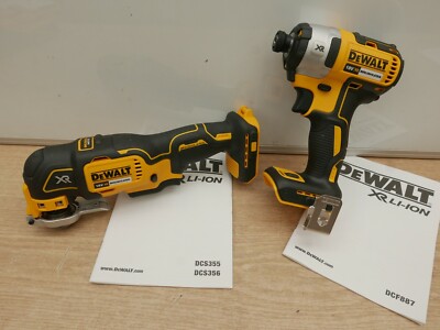 DeWALT DCS355 18V XR MULTITOOL + DCF887 SCHLAGSCHRAUBER BLANKE EINHEITEN