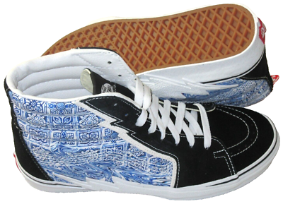 VANS Sk8-Hi Bolt Liquify Mens 8.5 Black Blue Suede Skateboard Skater Shoes Vans SK8-Hi Bolt Liquify Black Blue Casual Fashion High top  main image 3