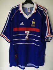 maillot adidas France 98 DESCHAMPS finale 1998 FFF Brésil - no porté.