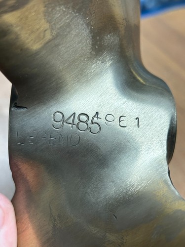 Refurb. 13 x 13 OJ Legend Propeller Prop .090" Cupped Bronze 1" Taper Bore #1021 - Foto 5 di 7