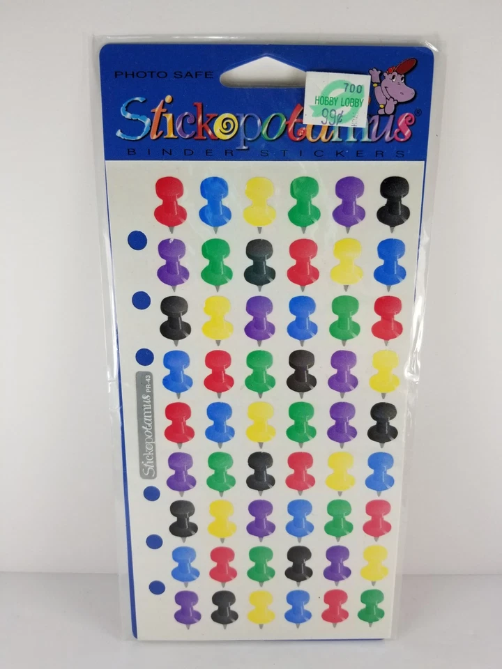 (2) Adesivos de encadernação vintage Stickopotamus alfinetes e peixes tropicais (selados) - Imagem 2 de 4