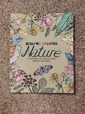 Nature Inspired Coloring by Parragon 2015 Trade Paperback Mind Relaxation Book
