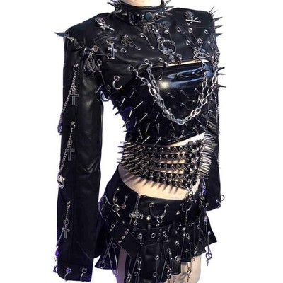 Gothik Rock Emo Kleidung Boho Y2K Grunge Vkei Punk Rock Gothic Kleidung
