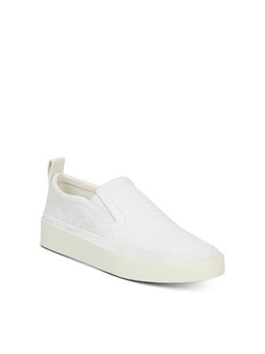 VIA SPIGA Womens Ivory Croc Markie Platform Slip On Athletic Sneakers 9 M