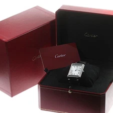 CARTIER TANK MUST XL WSTA0053 31mm SS Automatic Date Silver Dial #C254