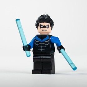 LEGO Batman 2006 Nightwing Minifigure Bat015 From set 7785 UV Printed