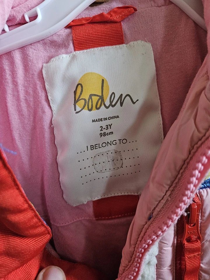 Girls Mini Boden Coat Size 2-3 - Image 2 of 4