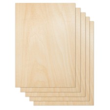 CRAFTIFF Plywood Board Basswood Sheets 1/16 inch, Thin Natural Unfinished Woo...