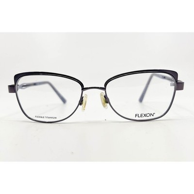 Flexon Eyeglasses Frames Women Flexible Titanium Black Cat Eye Glasses