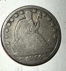 1854O US Seated LIBERTY SILVER Half Dollar! "New Orleans" Mint! Good! Old Coin!