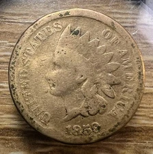 1859 Indian Head Cent - Actual Coin Shown - Free Shipping & Tracking INV#65