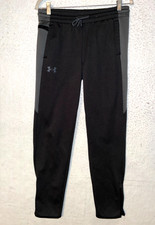 Under Armour Coldgear Sweatpants Black gray Youth Boys Size YXL pockets