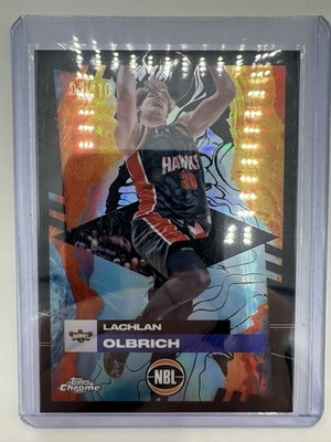 2024-25 Topps Chrome NBL Lachlan Olbrich Black Refractor 02/10 #33 SSP