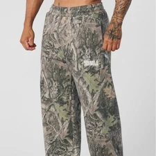 YOUNG American trendy casual pants digital camouflage print straight trousers