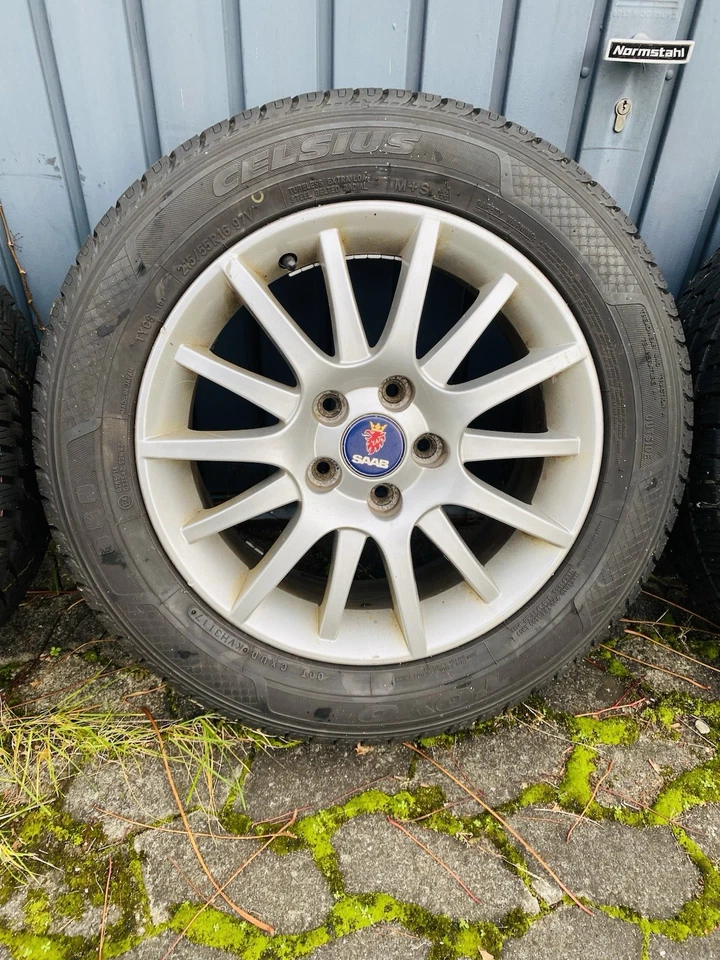 Saab Original 215/55 R16 Winterreifen Alufelgen  ￼ - Bild 3 von 4