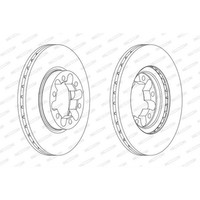 Ferodo 2X Bremsscheibe Vorne Ø290 Mm BelüFtet FüR Nissan NT400 Cabstar F24F