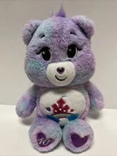 Basic Fun 14" Care A Lot Bear Care Bears 40th Anniversary Stuffed Plush Toy EUC