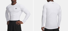 Under Armour 1366068 Compression ColdGear Fitted Shirt Long Sleeve White NWT