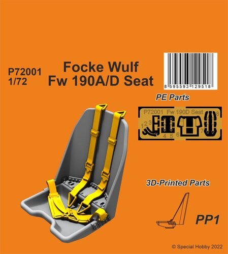 Cmk 129-P72001 - 1:72 Focke Wulf Fw 190A/D Seat - New