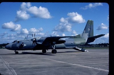 BZ381 ORIGINAL K64 AIRCRAFT SLIDE: Czech AF Antonov AN-26 2507