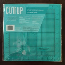 12x12 Teal Double-Sided Self-Healing Cutting Mat - American Crafts Cutup