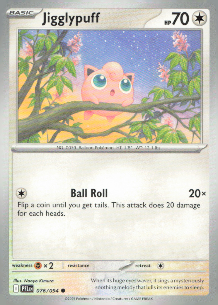 Jigglypuff Common ME02: Phantasmal Flames 076/094 NM