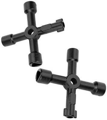 2 PCS 4 Way Cross Key, Zinc Alloy Multifunction Radiator Key Opening Cross Ke...
