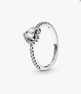 Size 7 PANDORA Sparkling Halo Ring Silver S925, 198421C01