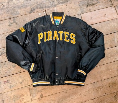 MLB Pittsburgh Pirates Campri Teamline Satin Baseball Bomberjacke XL Vintage