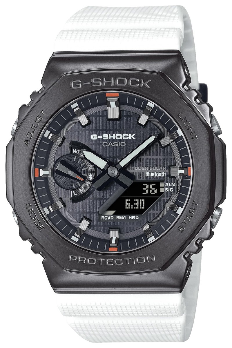 Casio G Shock GBM 2100B 7AJF Bluetooth Tough Solar Metal White 