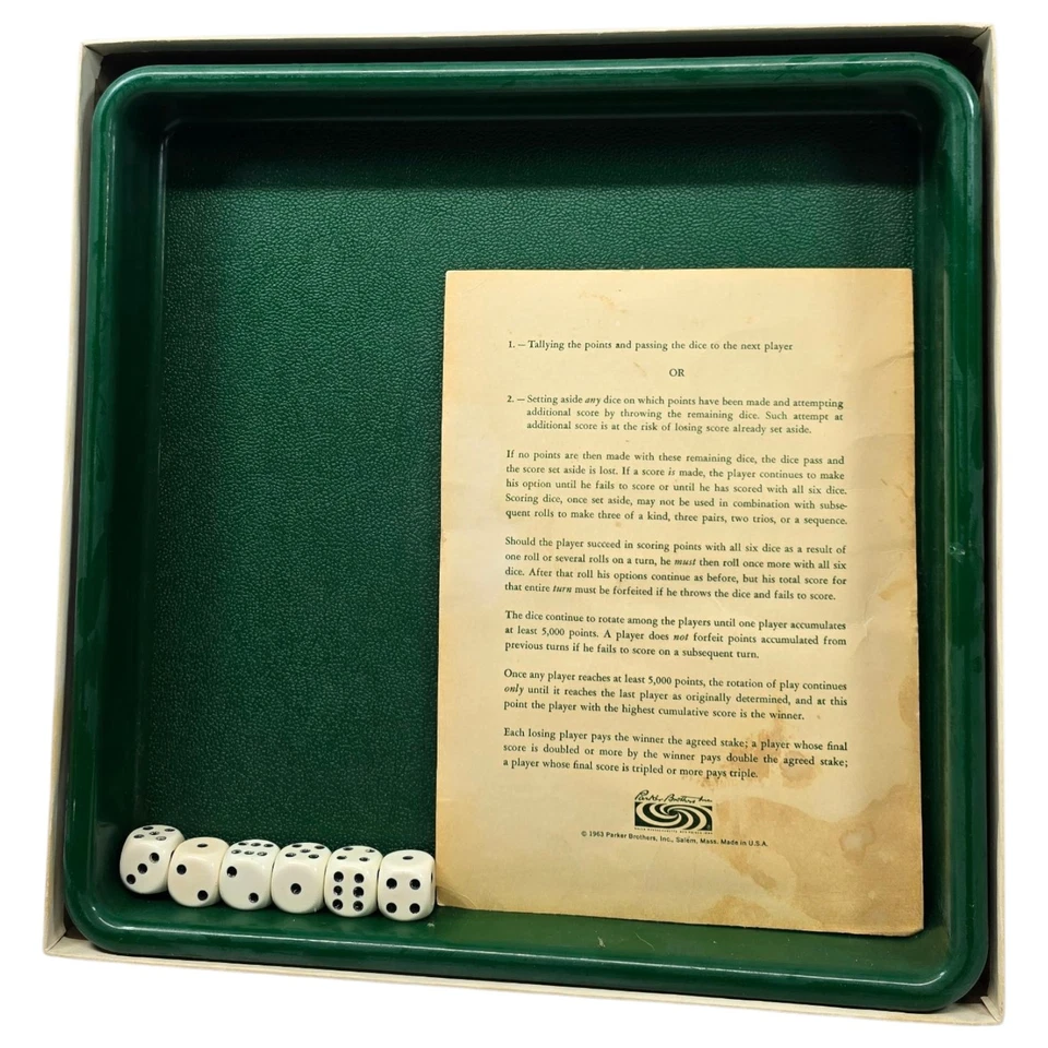 Vintage 1967 Deluxe Edition Of Parker Brothers Game Of Five Thousand. Complete.  - Image 3 of 4