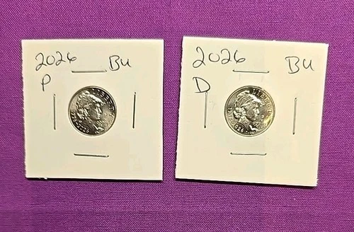 2026 P & D Emerging Liberty Dimes "BU"  In Coin Flips! **FREE SHIPPING**#wj495